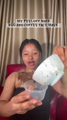 Replying to @Crystal ❤️🦋 egg and coffee diy mask Egg tightens + coffee brightens * = tissue peel that leaves skin glassy #DIY #facemask #skincare #skincarehacks #skincare