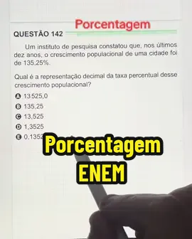 Porcentagem é questão certa na prova do Enem!  #vestibular #enem2025 #aprovacaomedicina 