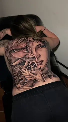 Hannya: A dor que virou proteção 🫥 #tattoo #hannya #oriental #tatuagem #viral 