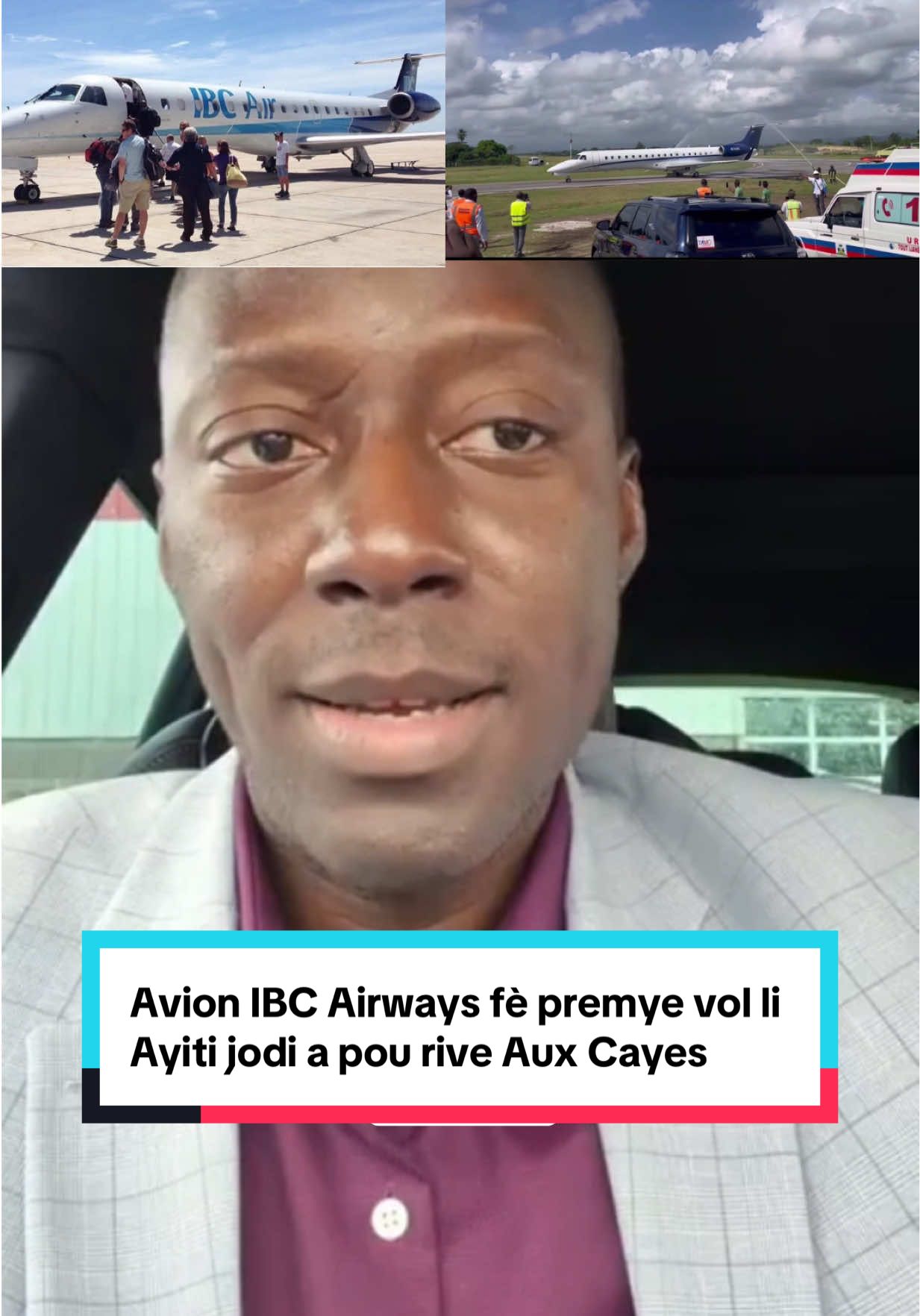 Avion IBC Airways fè premye vol li Ayiti jodi a pou rive Aux Cayes #creatorsearchinsights #capcut #viral #haitiantiktok🇭🇹 #pourtoi 