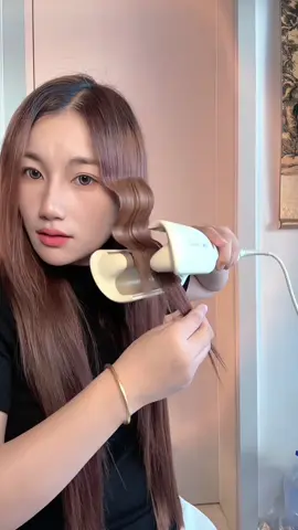 Máy uốn tóc xoăn sóng nước #mayuontoctudong #mayuontoc #mayuontocxoan #lamtoctainha 