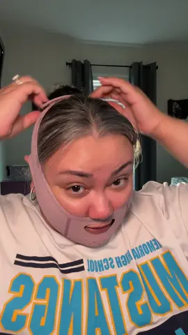 ✨This chin strap had me looking like I was about to step into a Lucha Libre match 😂 but listen… it’s actually super comfortable. It helps keep everything in place while you sleep and supports a more lifted jawline look over time. Adjustable, soft, and unisex. A little funny looking, but effective. 🤭✨ Grab it on TikTok Shop 🛍️💗 #TikTokShop #BeautyTools #JawlineSnatched #SelfCareNight #SkincareRoutine 