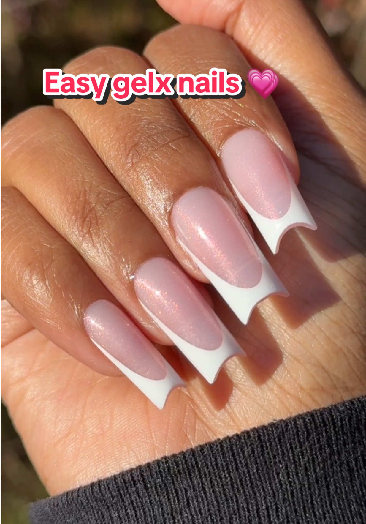 so pretty and so pink, i’m obsessed ✨💗 @BTArtboxnailsofficial ~ Use code  KEY15 at checkout!  #nails #gelx #btartbox #gelxtutorial #frenchtips 