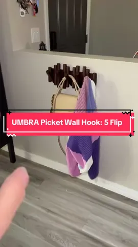 UMBRA Picket Wall Hook: 5 Flip #TikTokShopCreatorPicks #tiktokshopblackfriday #tiktokshopcybermonday #blackfridaydeals #spotlightfinds 