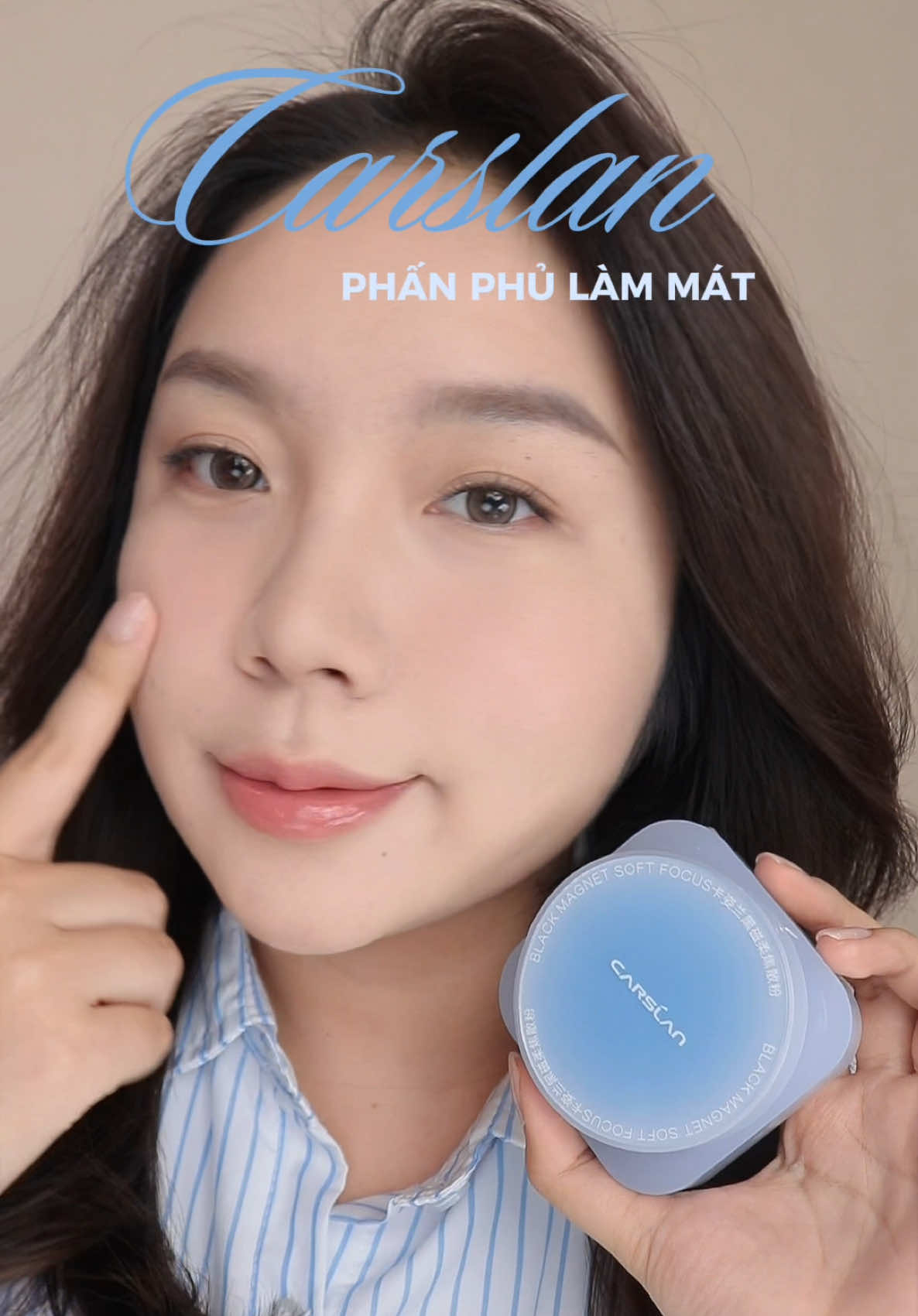 Phấn phủ kiềm dầu có khả năng làm mát da dùng mùa nào cũng hợp nha mí bà🧊💦✨ #phanphu #phanphukiemdau #carslan #reviewlamdep #goclamdep