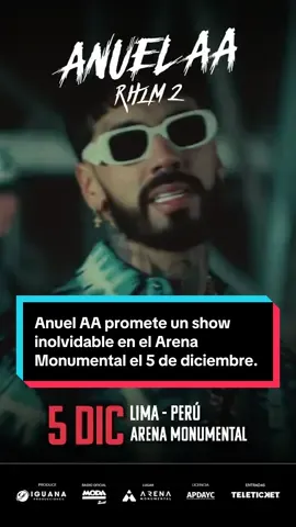 Prepara tu voz para cantar todos sus éxitos. Desde los clásicos hasta lo más nuevo, Anuel AA promete un show inolvidable en el Arena Monumental el 5 de diciembre. ¡Una noche que hará historia! ⏳ ​No dejes que te lo cuenten. ¡Compra tus entradas ya! ​🎟️ Consigue tus tickets por Teleticket. #anuelenperu #ANUEL #concierto #arenamonumental #anuelenlima 