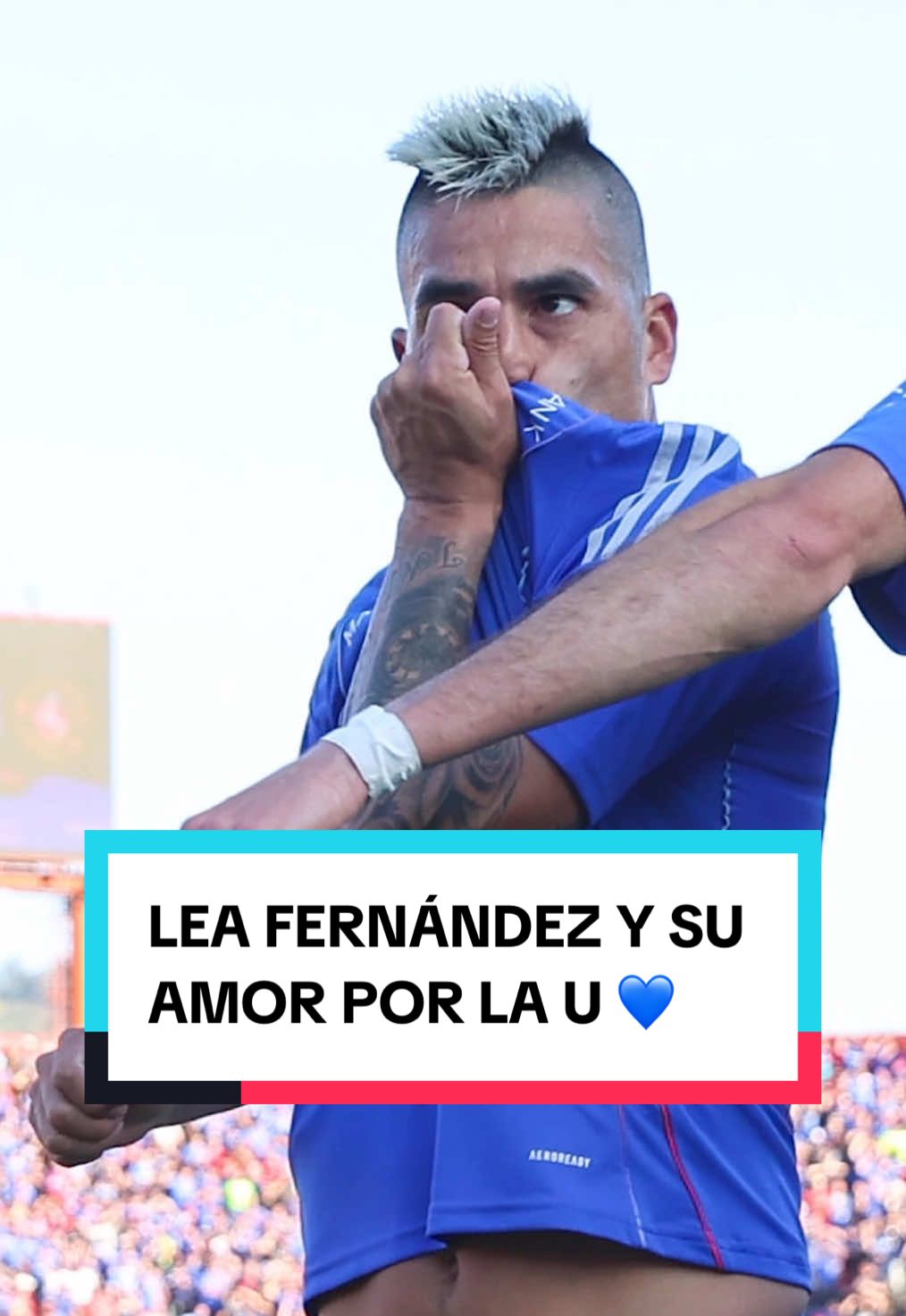 Leandro Fernández y la U: Un enamoramiento por los colores 💙❤️ #udechile #vamoslau #romanticoviajero #universidaddechile #losdeabajo 
