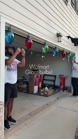Outdoor Christmas decor is in full swing this way! These giant bulbs from Walmart go perfectly with our theme this year! Less than $8 each! @Walmart #WalmartFinds #HolidayAesthetic #walmartchristmas #ChristmasDecor #outdoorchristmasdecor 