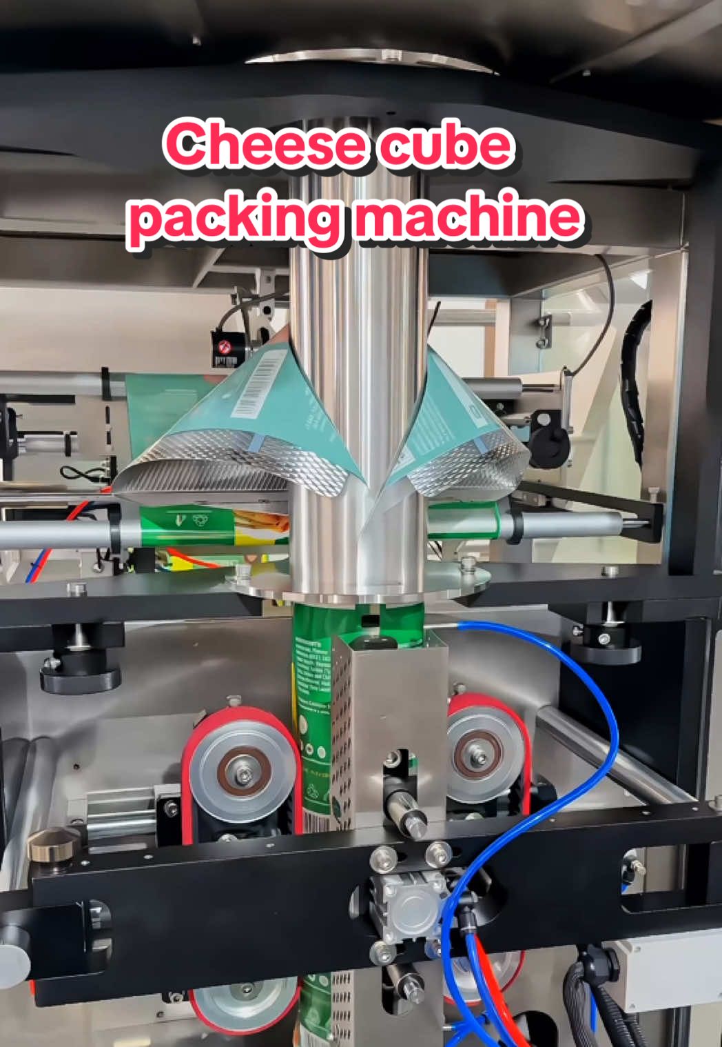 Cheese cube vffs 6 link-sachet packing solution.  Granules fill & seal packaging, 6-pack linked sachet design, accuracy & efficiency. Ideal for packing all kinds of granules products.  #cube #packingmachine #packagingsolutions #machine #factory 