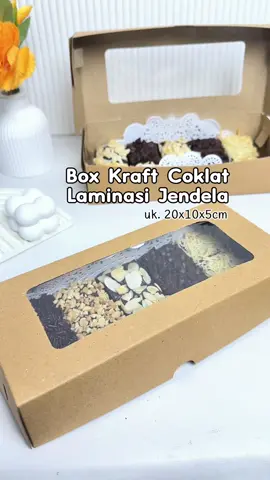 Termurah‼️ Box Kraft Coklat Laminasi Jendela ukuran 20x10x5cm.  #boxbrownies #boxbolu #kemasan #duskraft #fudgybrownies 
