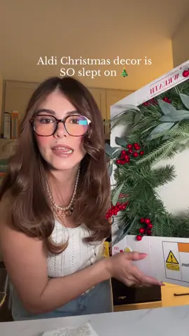 Girl, if you don’t run to your nearest Aldi IMMEDIATELY!!! These other stores are playing too much 😩 this Christmas wreath is beautiful & lights up & is super affordable ♥️  #aldifinds #alditiktok #christmasdecor #christmasdecorating 