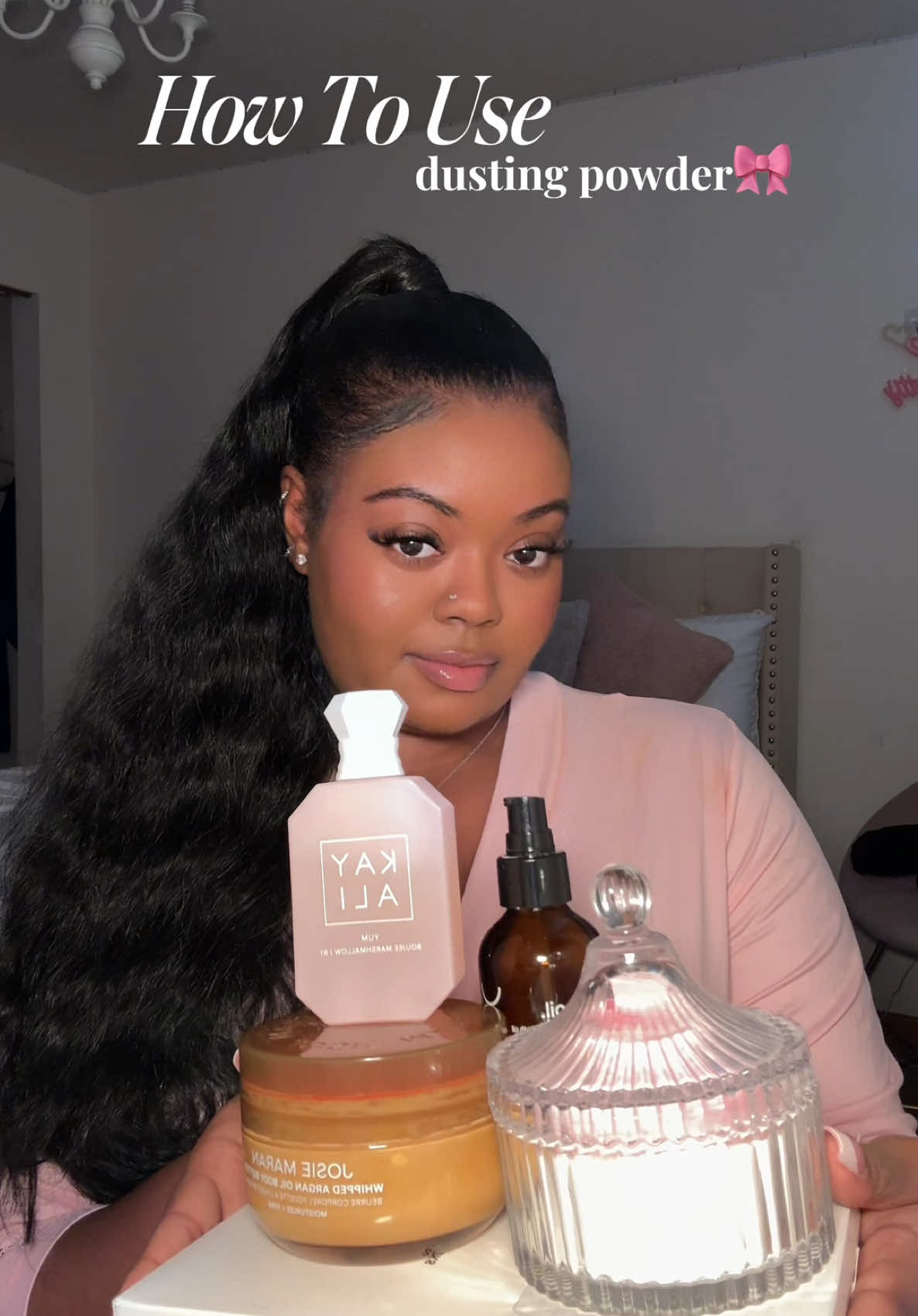 this layering routine will have you smelling soooo good!!😭💗#perfumetiktok #dustingpowder #hygienetips 