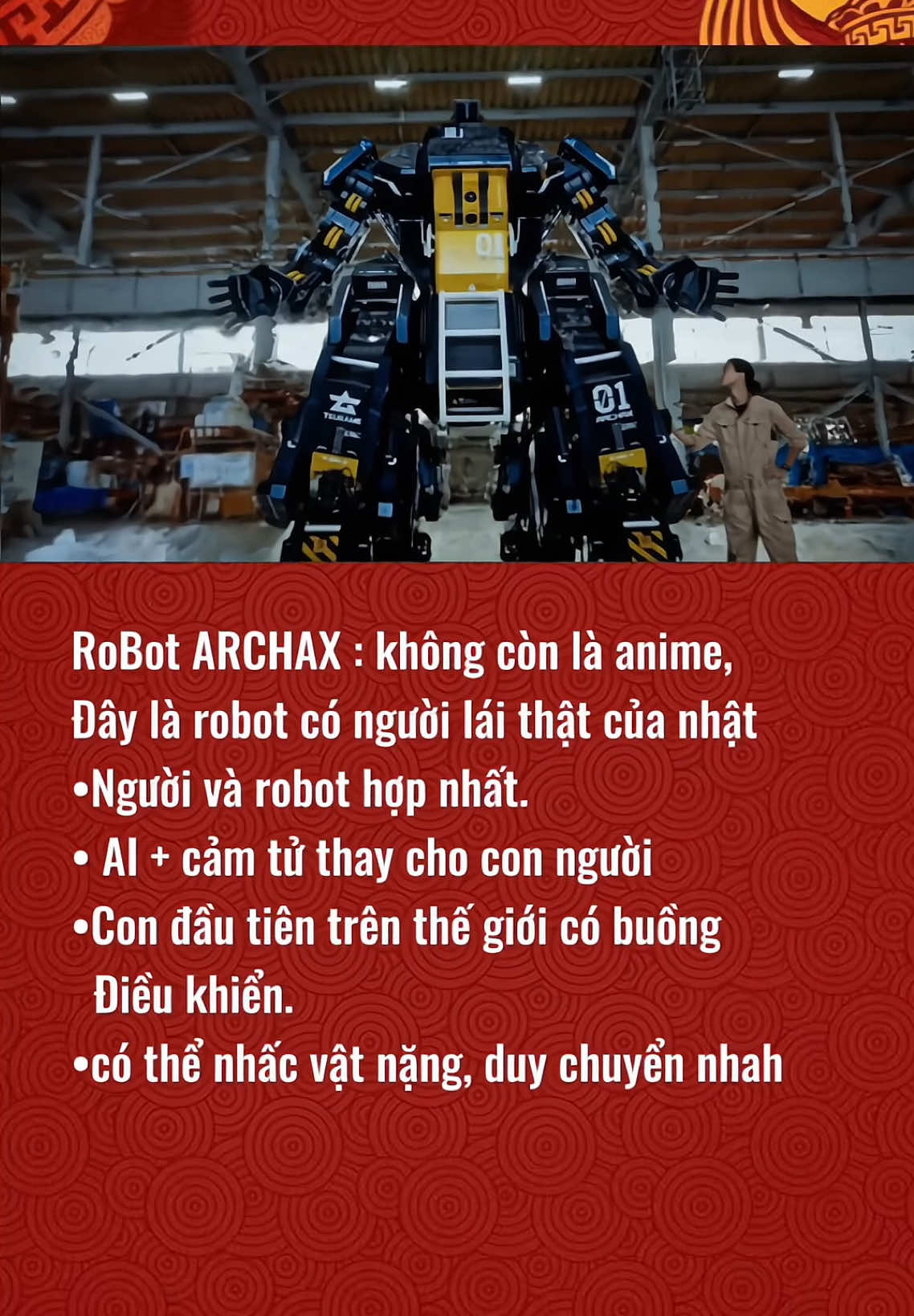 con robot AI+cảm tử có người lái bên trong đầu tiên trên thế giới của nhật.#robotarchax #ARCHAX#ARrchax #Archax #robotconguoidieukhiencuanhat 