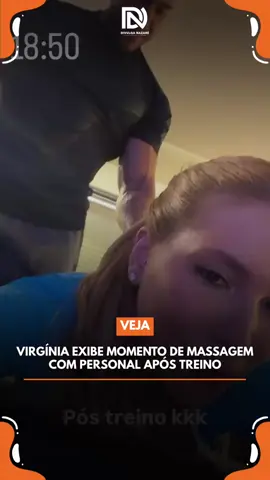 Após um treino intenso, Virginia mostrou o momento em que seu personal faz uma massagem em suas costas, e o vídeo rapidamente chamou atenção nas redes sociais.