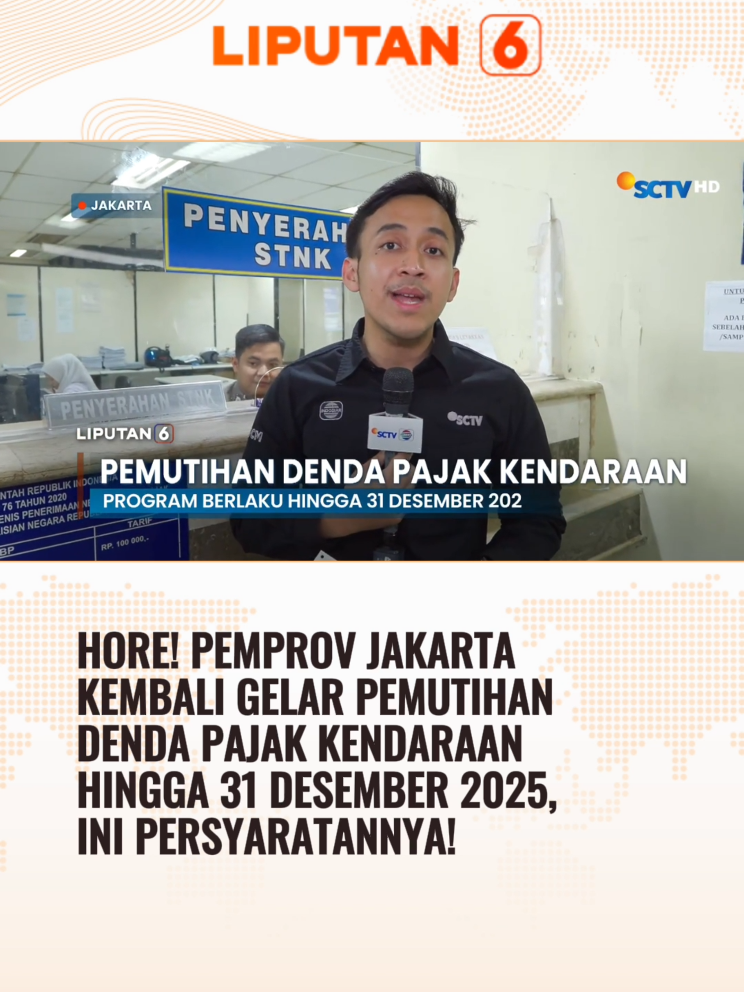 Kabar gembira bagi warga Jakarta karena Pemprov DKI kembali menggelar pemutihan denda pajak kendaraan bermotor hingga 31 Desember mendatang. Apa saja syaratnya? #newssctv #liputan6sctv #liputan6 #pajakkendaraan #pajakkendaraanbermotor #beritatiktok #fypage #foryourpages #foryourinformation #longervideos #viralvideo #fyp