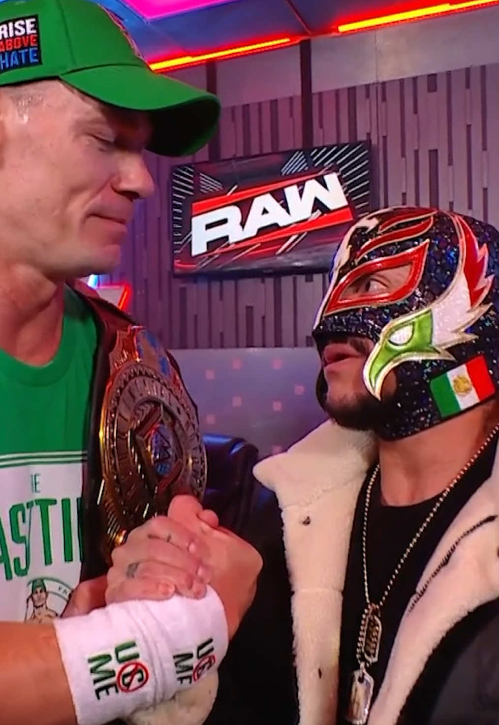 everyone is celebrating our NEW IC CHAMP! 🙌 #WWE #JohnCena #ReyMysterio #CodyRhodes