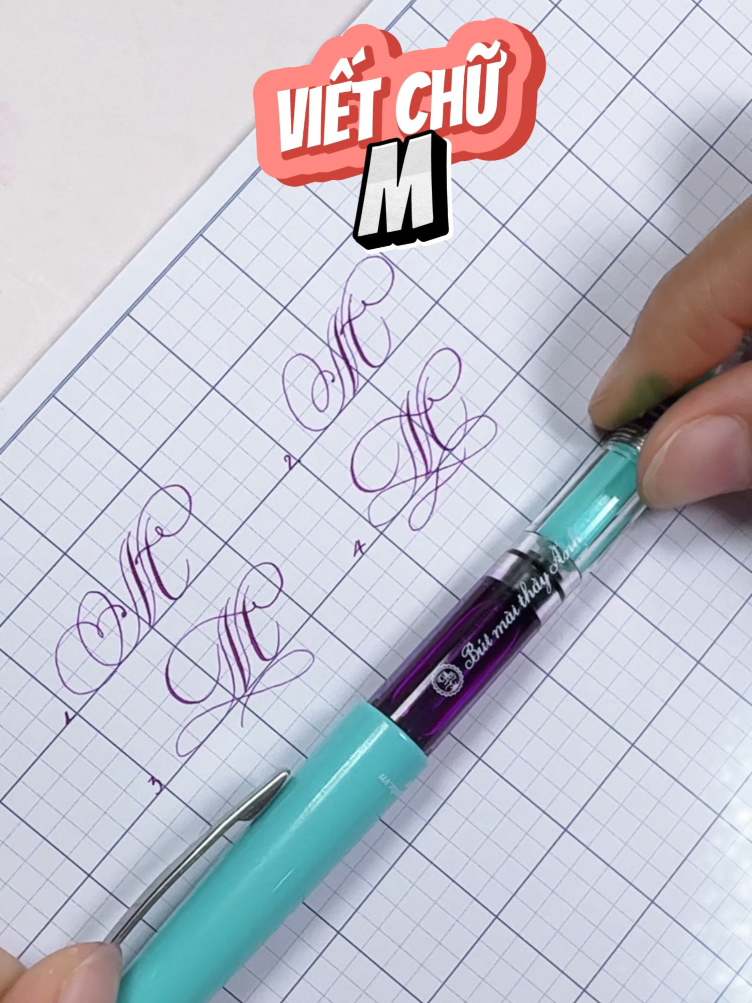 Luyện viết chữ M cùng với mình nhé !! #butmaithayanh #anhduongedu #xuhuong #luyenchudep #butluyenchudep #tavanchudep #learnontikok #fyp