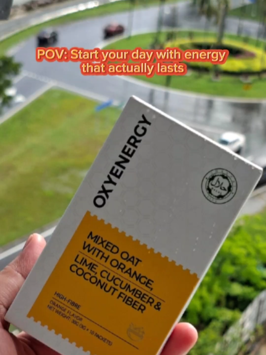 Start your morning with something that keeps you full and fresh. @oxyenergy.my  #oxyenergy #oxyenergymy #highfiber #healthylifestyle #orange 