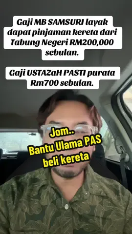 Tahniah Kerajaan Negeri Terengganu. Luluskan pinjaman khas beli kereta kepada Yang Berhormat DUN kumpulan B40. Kami rakyat negeri faham, kesusahan dan taraf hidup YB semua wajar dibantu supaya keluar dari belenggu kemiskinan dan sistem riba bank. Maju Berkat Sementara. #anakmudatolakpas 