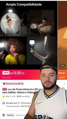 Luz led de preenchimento #luz #led #preenchimento #TikTokShopBlackFridayBR #TikTokShop1111BR 