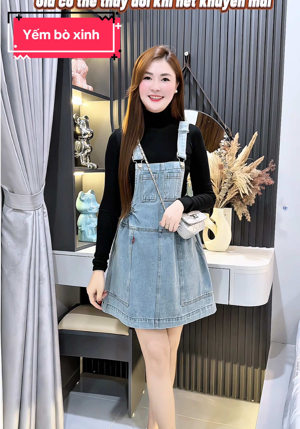 Váy yếm bò xinh dáng trẻ trung #vayyem #vayyemjeans #vayyemxinh #thoitrangnu #Dungonha 
