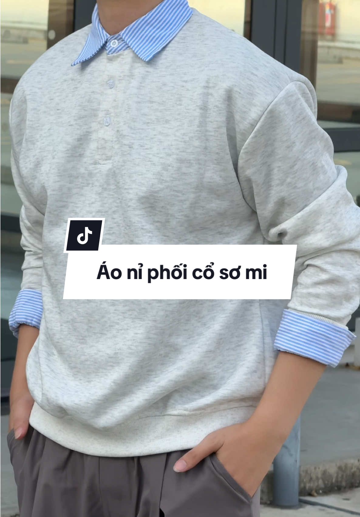Em áo nỉ 2 trong 1 phù hợp với ae mặc thời tiết lạnh #viral #xuhuong #dungbassic #sweater 