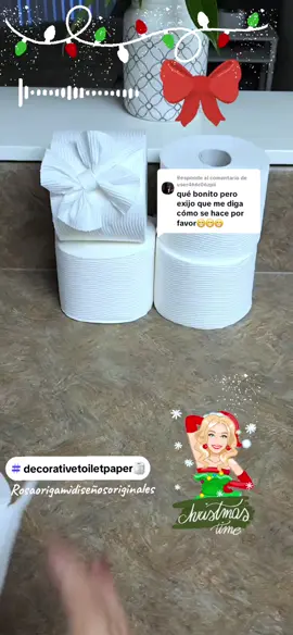 Respuesta a @user4h6r06zpii COMPARTIENDO MIS IDEAS EN PAPEL HIGIÉNICO 🧻 🥰 #origamitutorials #decoracionesenpapeldebaño #christmasdecorations #decorativetoiletpaper #arteenpapel 