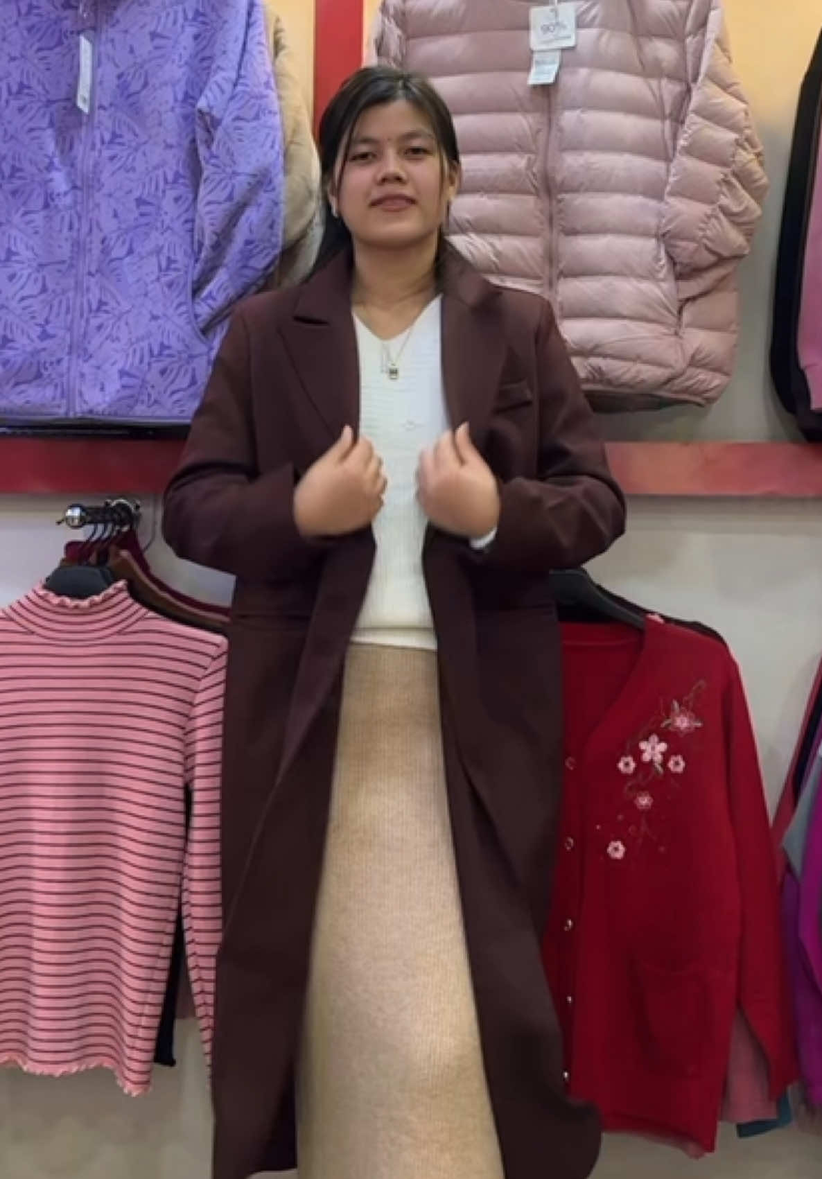 All Outfits available ❤️🔥 #woolentshirt #woolenskirt #boot #moonbag #overcoat 