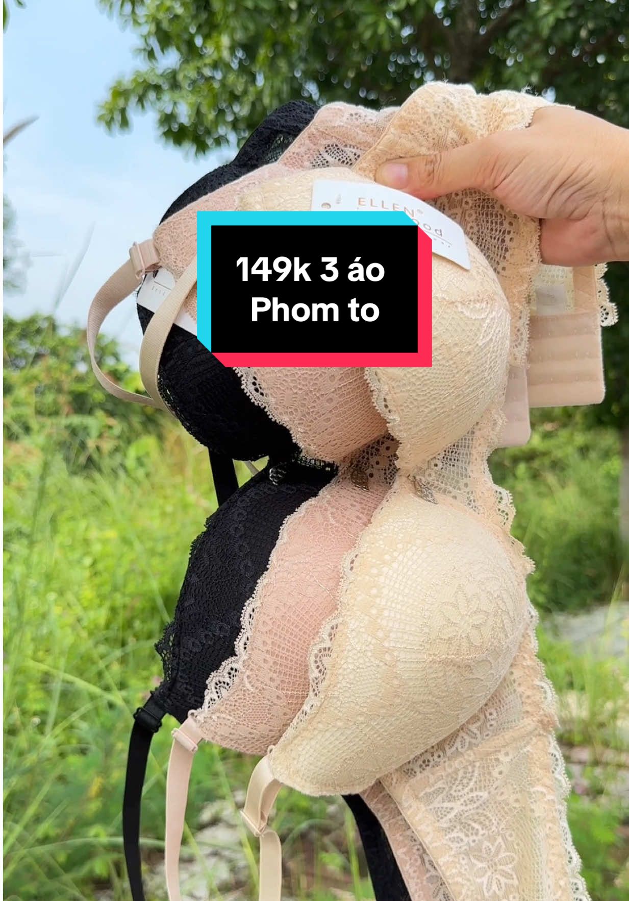 Áo ren phom to mút mỏng có gọng Combo 3 áo Hỗ trợ phí ship #xuhuong #thanhngoc094 #aolot 