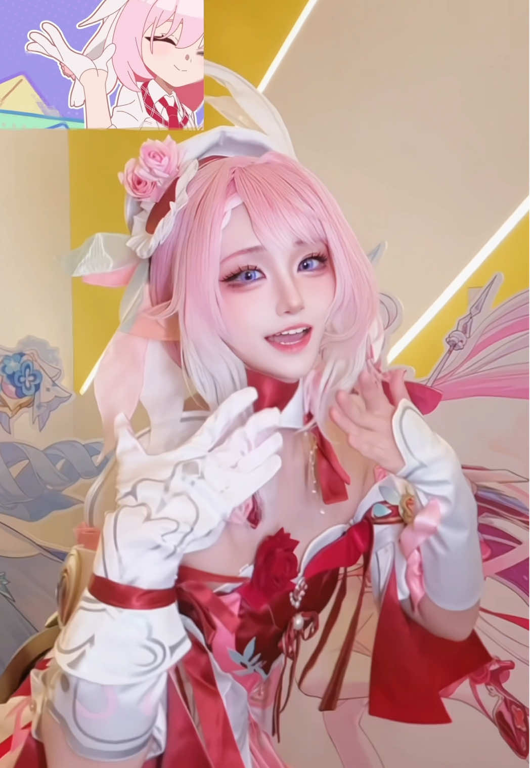 HBD Elysia~~♪💕 @honkaiimpact3rd  Covered her cute dance moves!! 🥰💗 . . #honkaiimpact3rd #hi3 #Elysia #cosplay #happybirthday 