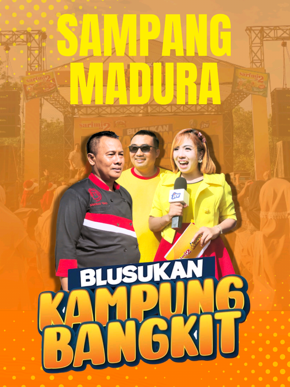 🥳 Blusukan Kampung Bangkit - SAMPANG! Semangat warga Sampang bener-bener luar biasa! 😄🤩 Mulai dari senam sehat, dilanjut dengan jalan santai, lomba tradisional, sampai mukbang & masak barsama Chef Sarwan. Suasana pecahhh dengan tawa dan kegembiraan warga Sampang! Gak ketinggalan booth paling rame: ✨ Sarimi isi 2 - Dobel puasnya, dobel happynya!✨ Ada juga Mi Telur Cap 3 Ayam yang bikin masakan makin gurih & kenyal 🍜 Terima kasih warga Sampang atas antusias dan semangatnya!🤩 Sampai jumpa di Blusukan Kampung Bangkit selanjutnya yaa!🙌  #BlusukanKampungBangkit #JTVRek #SarimiIsi2 #MiTelurCap3Ayam #DobelPuasnyaDobelHepinya 