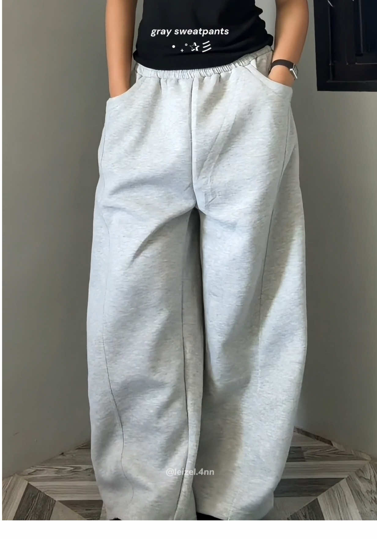 gray sweatpants 🔛🔝! ps. tinanggal ko po ung drawstring :) #sweatpants #graysweatpants #baggysweatpants #unisexfashion 