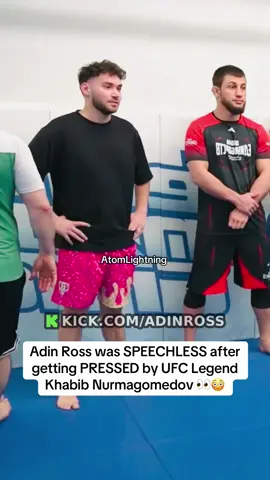 Adin Ross was SPEECHLESS after getting PRESSED by UFC Legend Khabib Nurmagomedov 👀😳 #adinross #UFC #khabibnurmagomedov @adin 