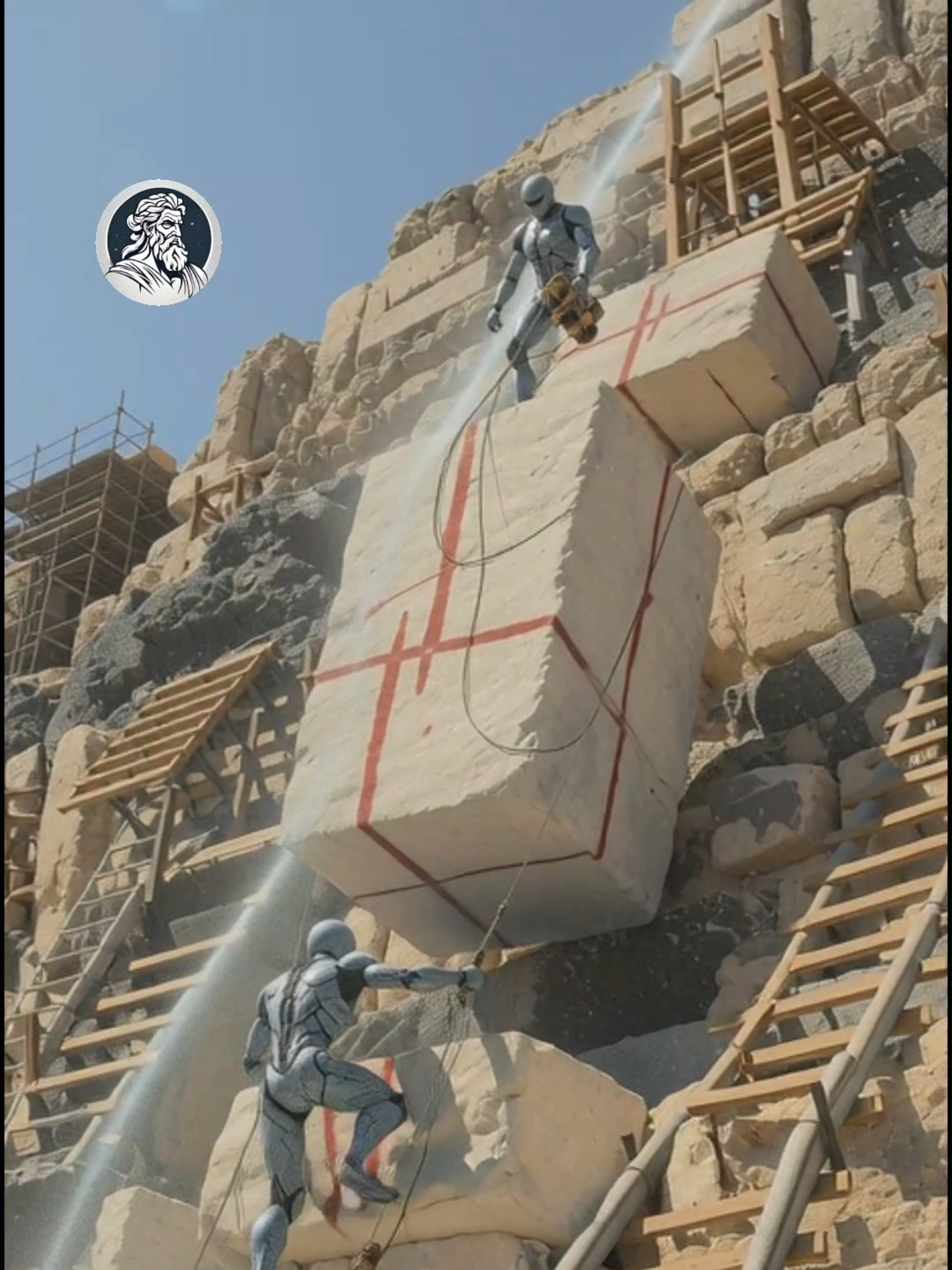 HOW THE PYRAMIDS WERE MADE #cadamitologia #fyp #ai #giants #egypt #desert #pyramids #alien