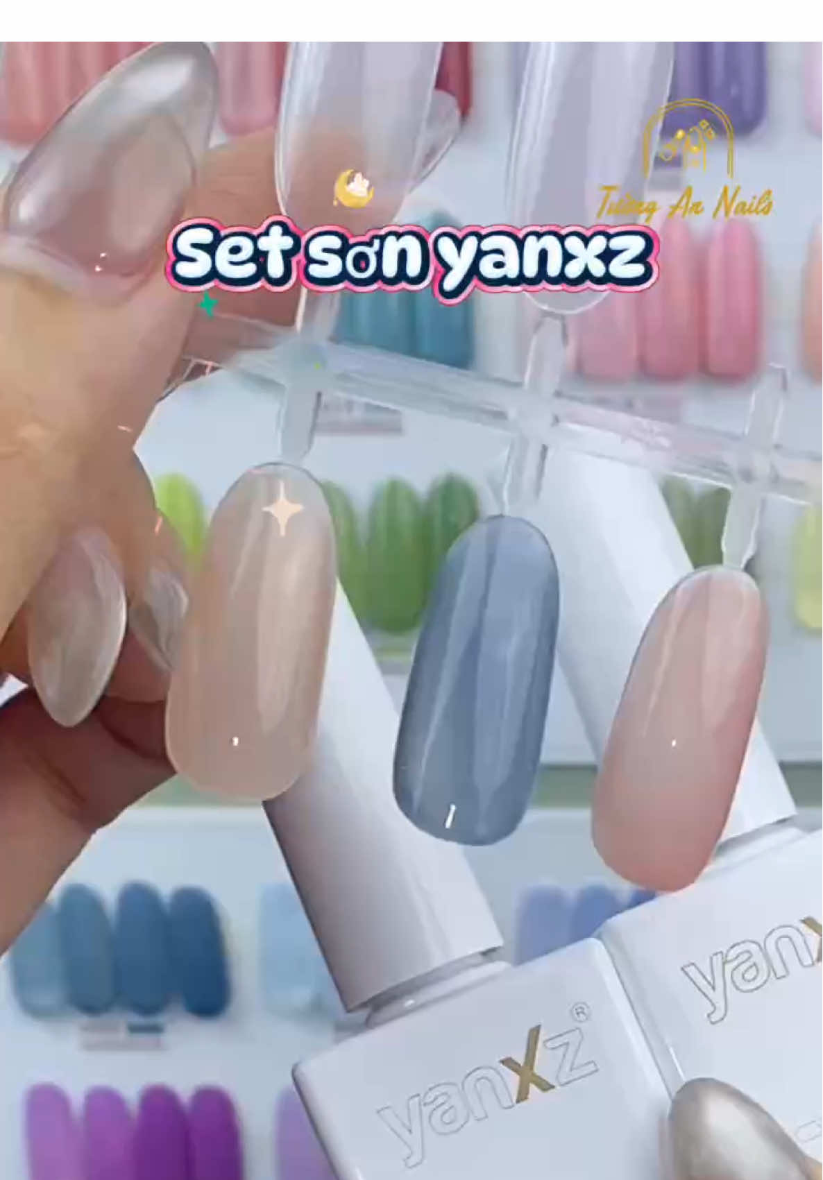 Set thạch cao cấp, có đến tận 40 màu chất sơn xịn 🥰 #tuongannails #nails #tiemnails #songel #sonthach 