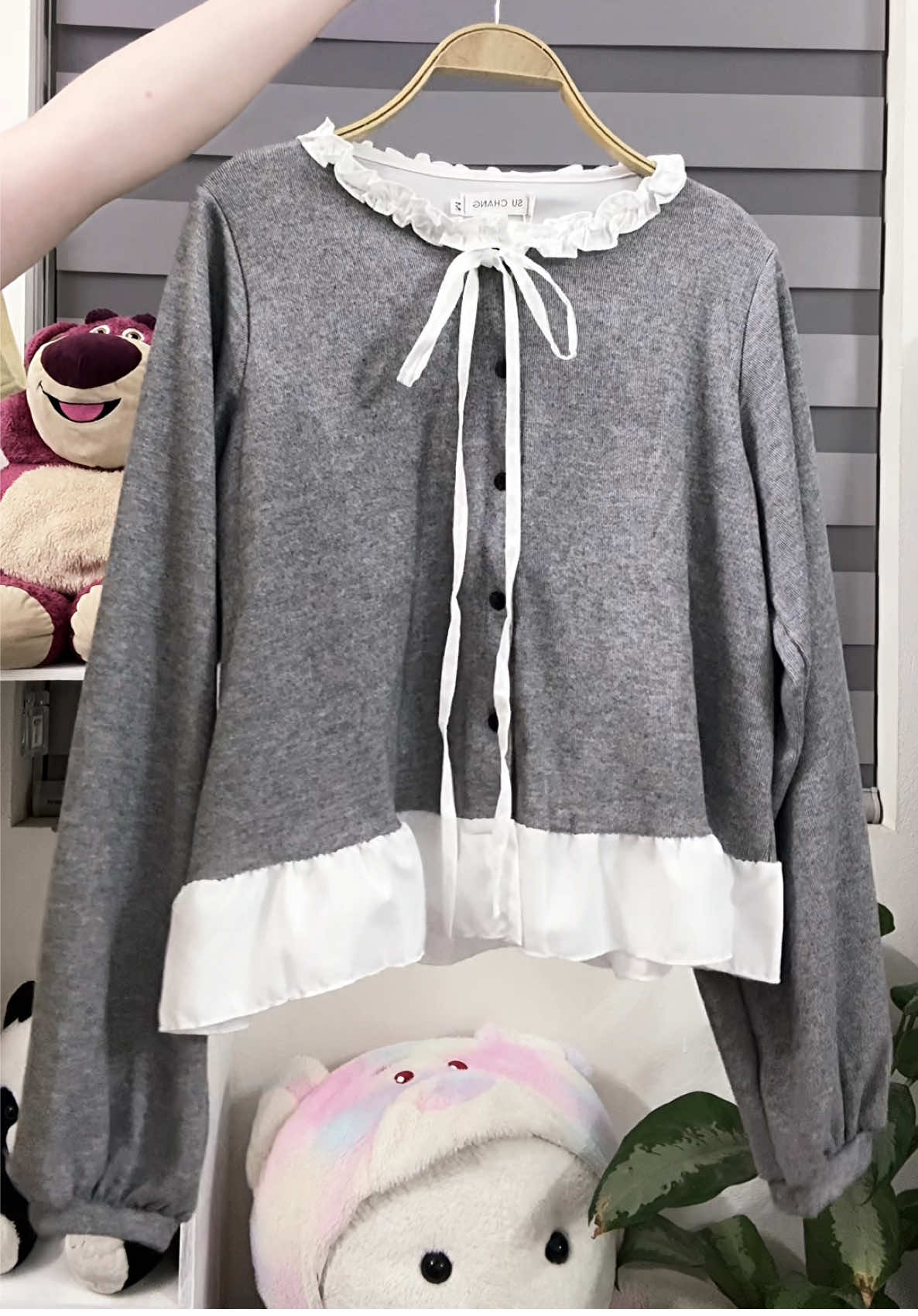 Áo Nỉ Tăm Thỏ Phối Cổ Bèo 🎀#xuhuongtiktok #xuhuong 