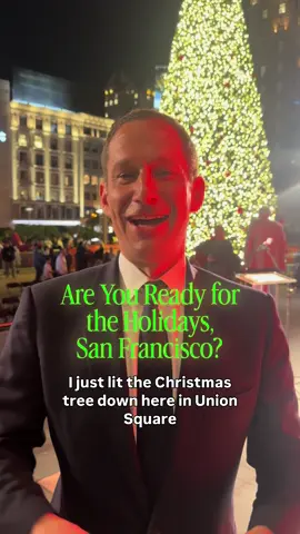 Union Square is lit up for the holidays! The Macy’s tree lighting tonight kicked off the holiday season. Our city’s heart is shining with new stores and new momentum. Come downtown and enjoy.