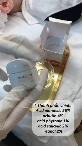 𝐏𝐄𝐄𝐋 𝐓𝐈𝐌𝐄𝐂𝐎𝐃𝐄 - dành cho khách thích bong da mạnh, thay đổi nền ra sau lần peel đầu tiên  ‼️𝐓𝐑𝐈̣ 𝐍𝐀́𝐌, 𝐓𝐇𝐀̂𝐌, 𝐒𝐀̣𝐌, 𝐓𝐀̀𝐍 𝐍𝐇𝐀𝐍𝐆, Đ𝐎̂̀𝐈 𝐌𝐎̂̀𝐈, 𝐌𝐔̣𝐍, 𝐓𝐇𝐀̂𝐌 𝐌𝐔̣𝐍, 𝐃𝐀 𝐒𝐀̂̀𝐍, 𝐋𝐎̂̃ 𝐂𝐇𝐀̂𝐍 𝐋𝐎̂𝐍𝐆 𝐓𝐎 🔺𝐓𝐡𝐚̀𝐧𝐡 𝐩𝐡𝐚̂̀𝐧 𝐜𝐡𝐢́𝐧𝐡: Acid mandelic 25%, arbutin 4%, acid phytonic 1%, acid salicylic 2%, retinol 2% 🔻Đ𝗼̂́𝗶 𝘁𝘂̛𝗼̛̣𝗻𝗴 𝗱𝘂̀𝗻𝗴: - Da nám, tăng sắc tố sau viêm - Dày sừng quang hoá - Mụn trứng cá và thâm mụn - Da lão hoá, da dầu, lỗ chân lông to - Da sẹo nhẹ 🔴 𝗖𝗼̂𝗻𝗴 𝗱𝘂̣𝗻𝗴: - Làm đều màu da  - Tiêu viêm và tiêu đỏ - Se khít lỗ chân lông, làm mịn các nếp nhăn - Hiệu ứng nâng cơ##peel #chamsocda #trimun #lamdep #nám_tàn_nhang_mụn_thâm 