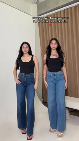 Super inlove with this wideleg stretch jeans! Ganda ng quality + fitting! ❤️👌🏻 #wideleg #widelegpants #widelegjeans #widelegpantsoutfit 