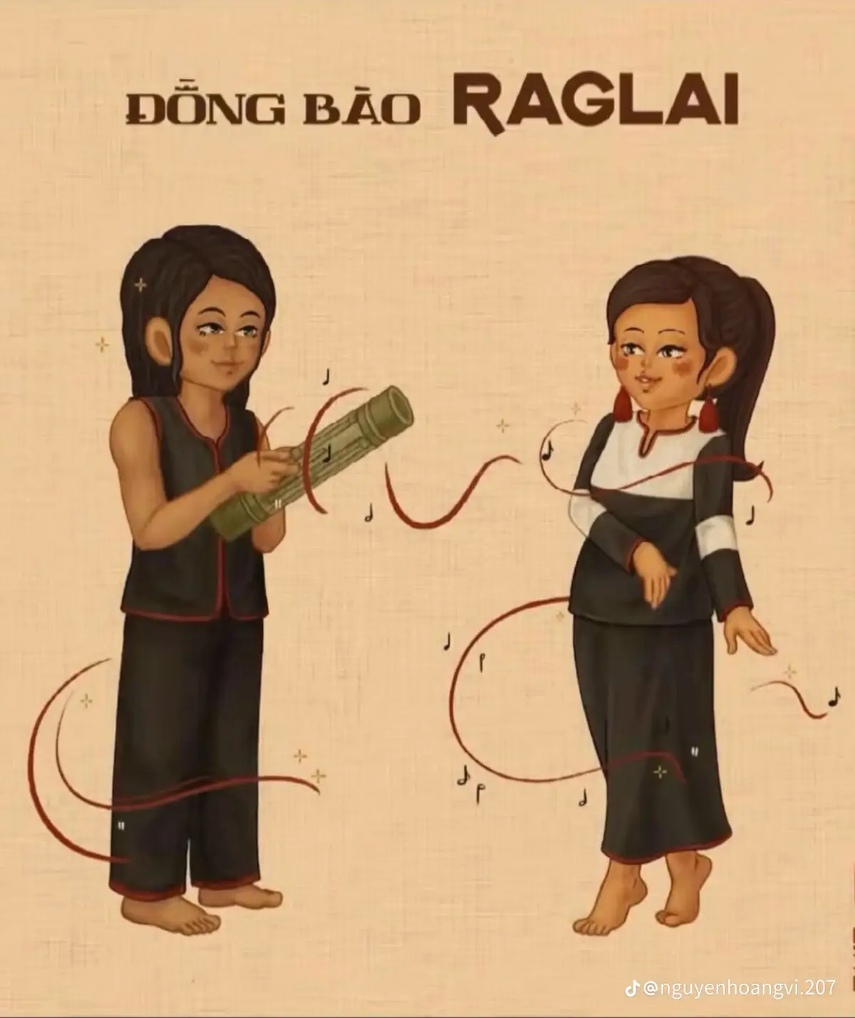 À nạ Raglai chào nhau cái 👋 #ninhhthuan #uoclenxuhuong_tiktok_ #uocduocnhieutim❤❤ 