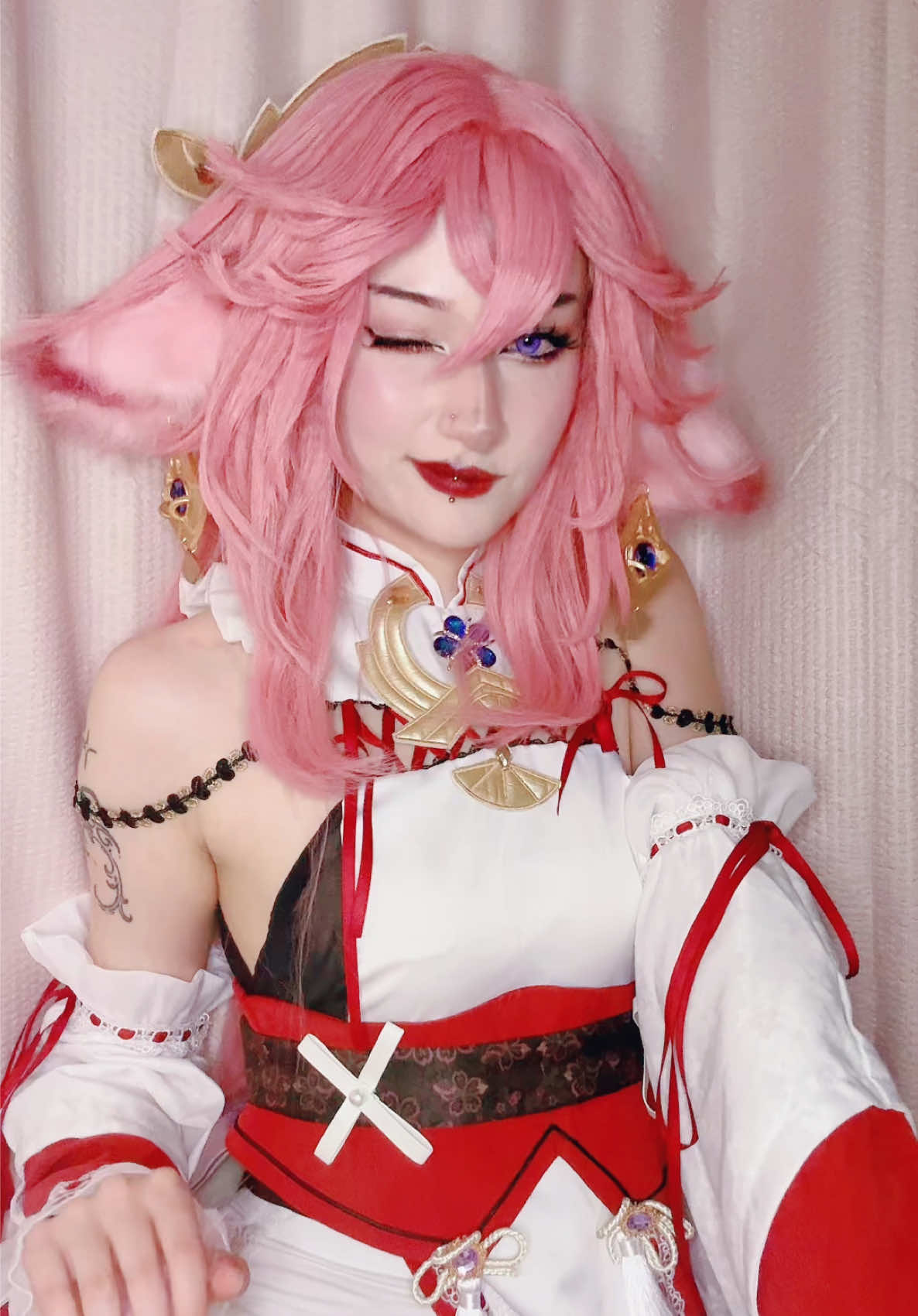 old miko drafttt >.< #yaemiko #GenshinImpact #yaemikocosplay #genshincosplay