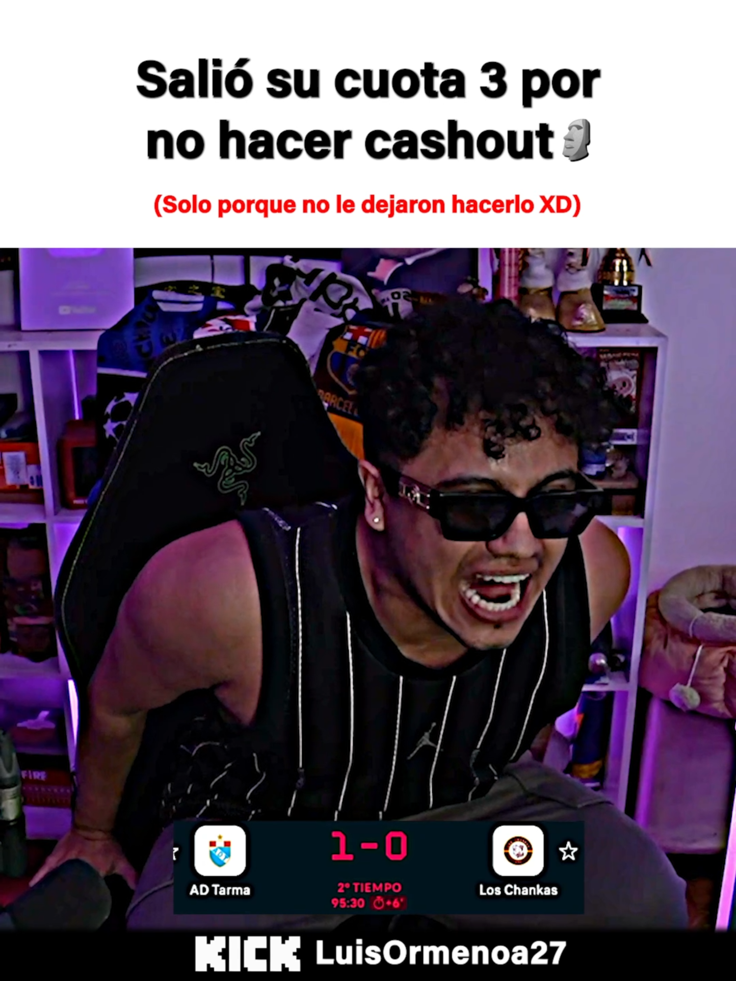 No hizo cashout y cobró 🗿 #Futbol #fijas #cashout #futbolperuano #LuisOrmeño #clips #parley #kick #parati #fyp