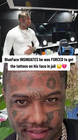 Blueface insinuates he was forced to get the face tats 😳 #n3on #n3onclips #blueface #trending #fyp 