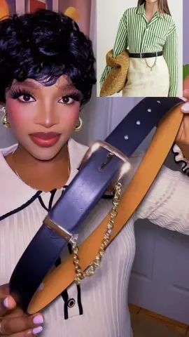 #Black #belt for #Women #gold #Buckle with Chain Decoration Belts Perfect for Jeans and Casual Wear 1