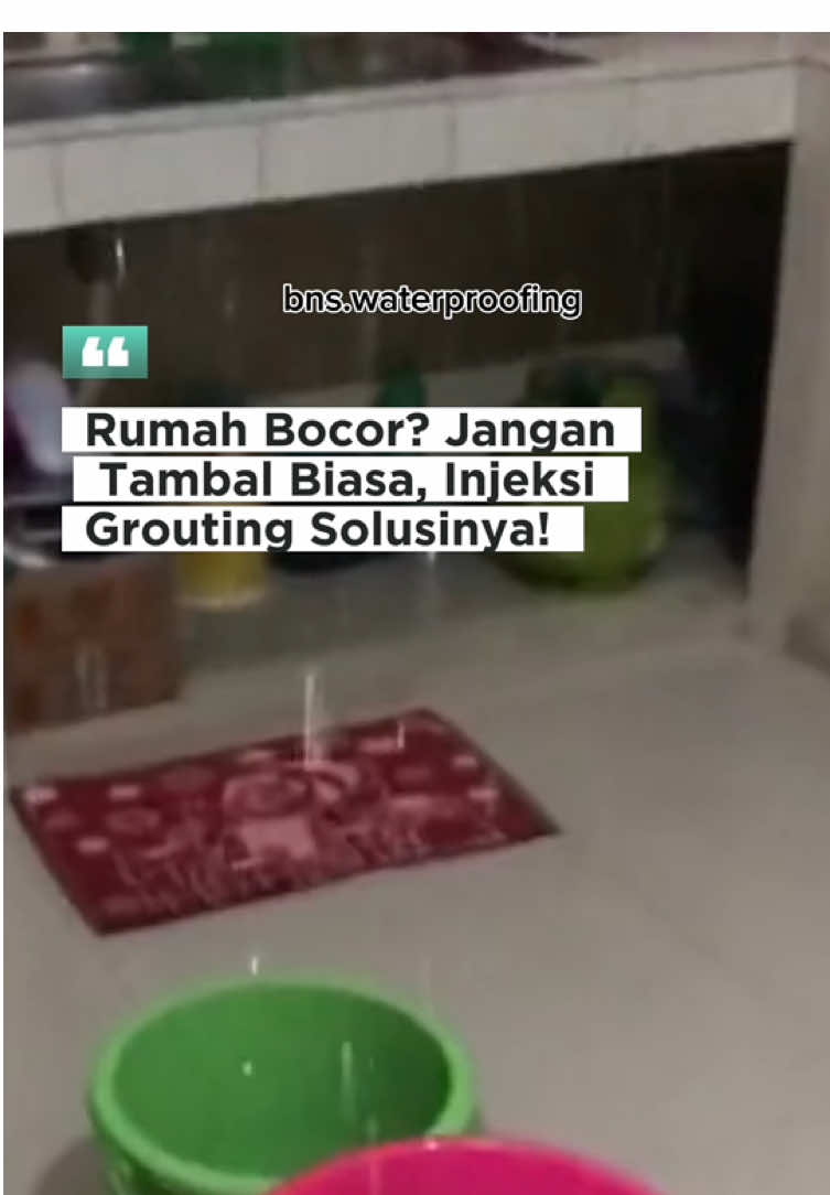 Rumah bocor terus tiap hujan? 😩 Jangan cuma ditambal, injeksi grouting solusinya! Cairan kami isi retakan dari dalam beton pakai material berkualitas dari BNS🔥 Jasa aplikator juga tersedia ,tinggal panggil, rumah langsung bebas bocor 💦 💬 Konsultasi & survei bisa GRATIS! ☎️083143708447 #injeksi #injeksigrouting #bocor #rembes #waterproof 