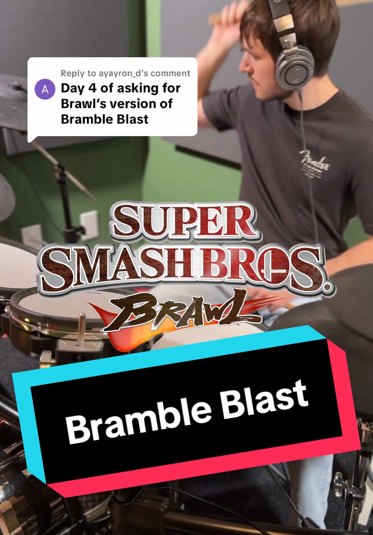 Replying to @ayayron_d Bramble Blast drum cover from Super Smash Bros. Brawl #supersmashbros #drums #drumcover #nintendo #donkeykong 