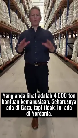 Sebagian besar bantuan kemanusiaan untuk Gaza, masih tersendat di Yordania. #fypppppppppppppp 