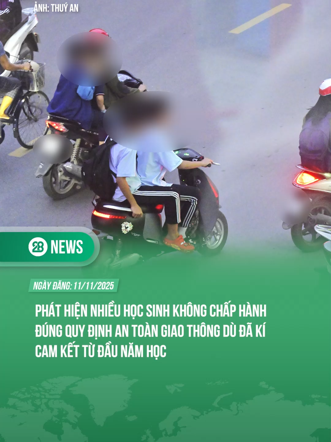 Phát hiện nhiều học sinh không chấp hành đúng quy định an toàn giao thông dù đã kí cam kết từ đầu năm học#tiktoknew #theanh28 #theanh28news