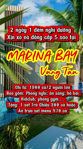 2 ngày 1 đêm nghỉ dưỡng xịn xò tại Marina Bay Resort Vũng Tàu ❤️#dulichcungngocngoc89 #ngocbookingphong #marinabayvungtau 