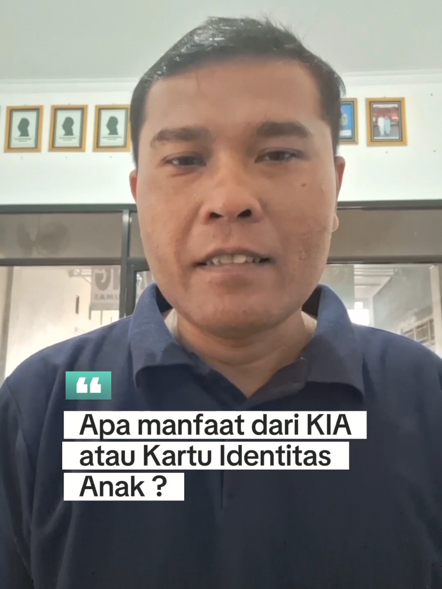 KIA merupakan Kartu Identitas resmi bagi anak usia dibawah 17 tahun yang dapat digunakan untuk berbagai keperluan administratif layanan publik sepert.i kesehatan, pendidikan, perbankan dan transportasi.  Pengajuan KIA bisa dilakukan secara online dan KIA yang sudah dicetak bisa diambil di kecamatan. #edukasi #kartukeluarga #dindukcapil #kia #beranda